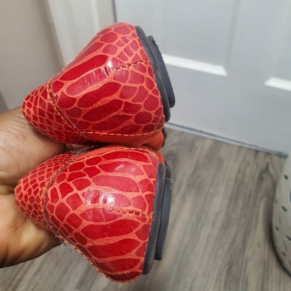 Libby Edelman Women's Leather Loafers Flats Tangerine Orange Size 6 🌴 - Picture 8 of 10